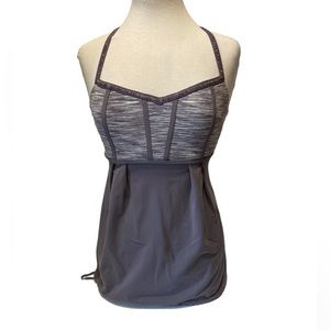 Lululemon Grey Bulerias Tank (Draw Cord on Hem)